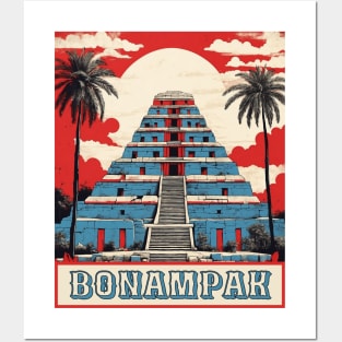 Bonampak Mexico Vintage Poster Tourism 2 Posters and Art